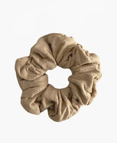 Grosses Scrunchie Bourette Seide Clomes in Beige
