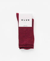Glitzer Socken Lyocell Klue in Kirschrot