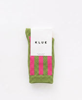 Bambus Socken Bellagio Klue in Olivgrün / Fuchsia