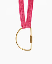 Schlüsselband Sweet Pink Yoomee in Messing Halfmoon