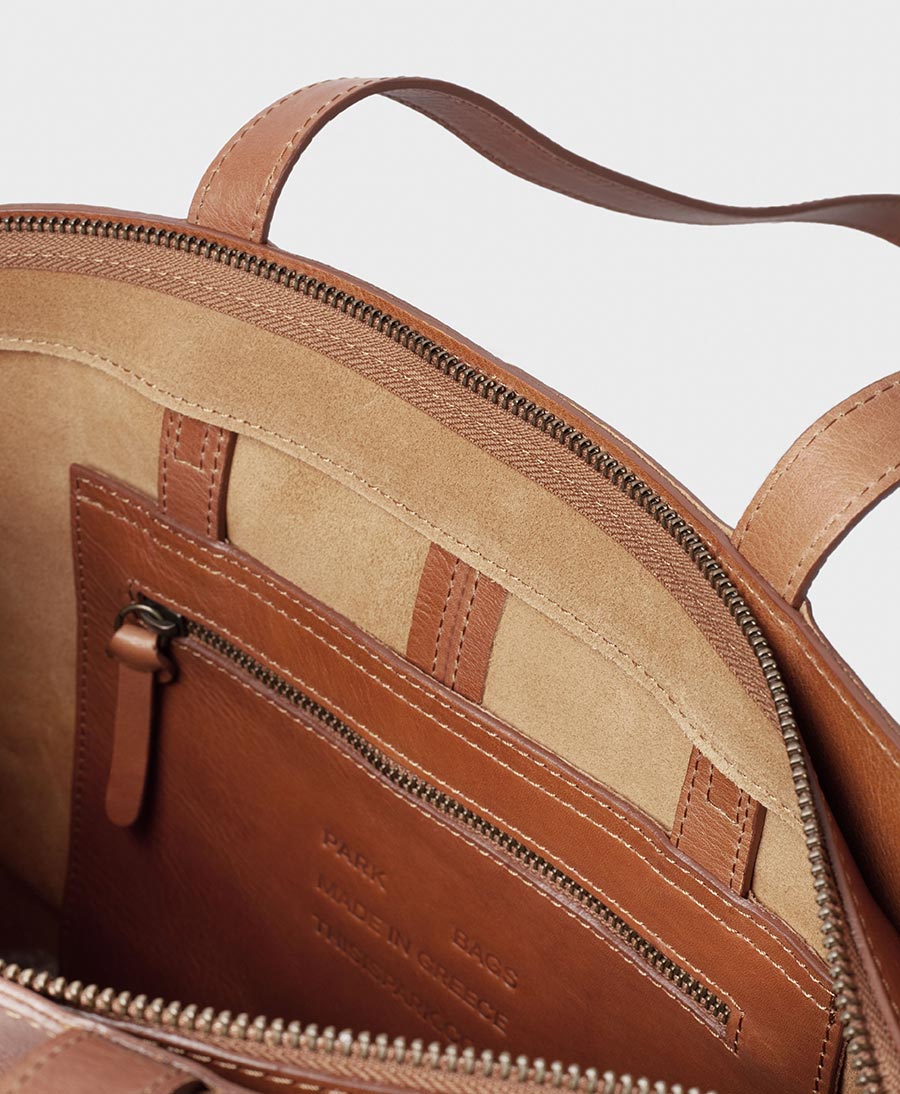 3 in 1 Tote Bag mit Reissverschluss - Braun - PARK - clomes