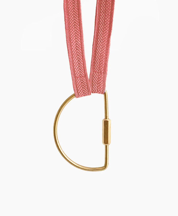 Schlüsselband Halfmoon Messing - Flamingo