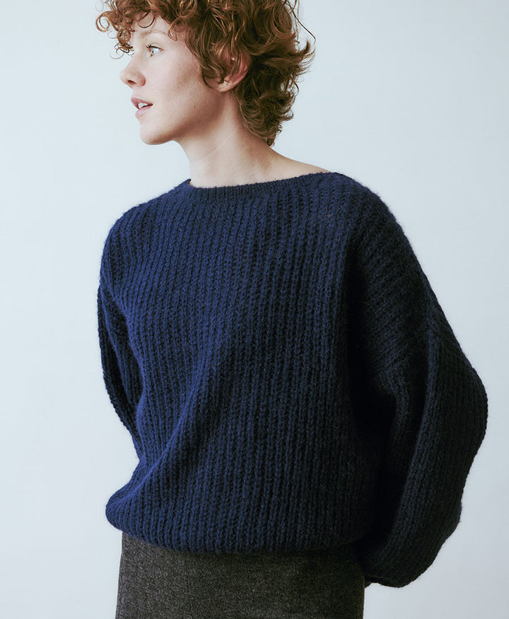Leichter Strick-Wickelcardigan VEGA - Navy