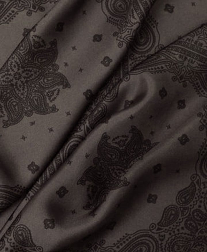 Seiden-Foulard "Minimal Bandana Silk Scarf" - Anthrazit