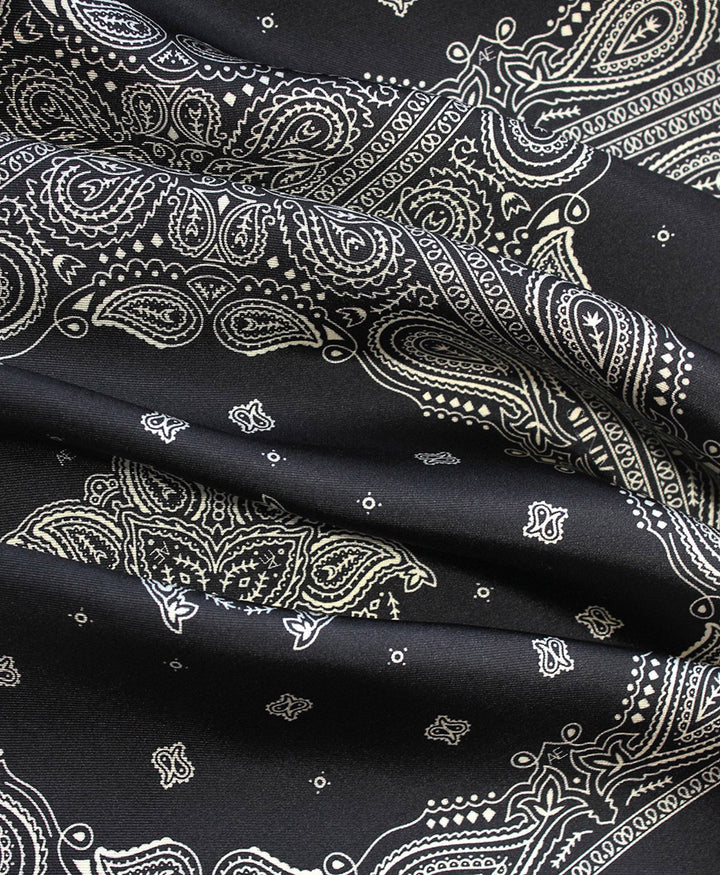 Seiden-Foulard "Minimal Bandana Silk Scarf" - Black
