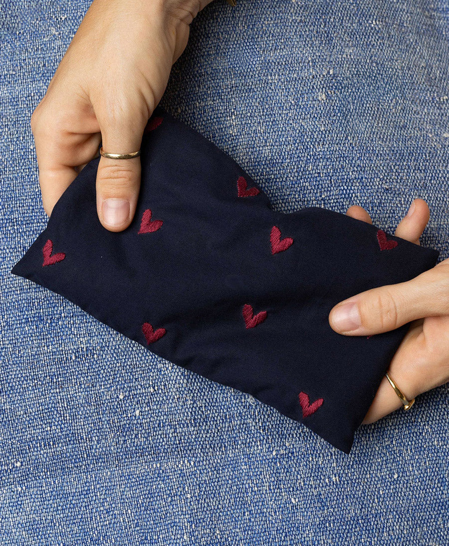 Augenkissen "Eye Pillow RAHA Hearts" - Dunkelblau