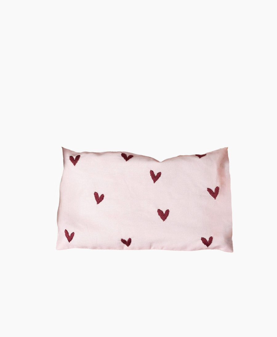 Augenkissen "Eye Pillow RAHA Hearts" - Rosa/Bordeaux