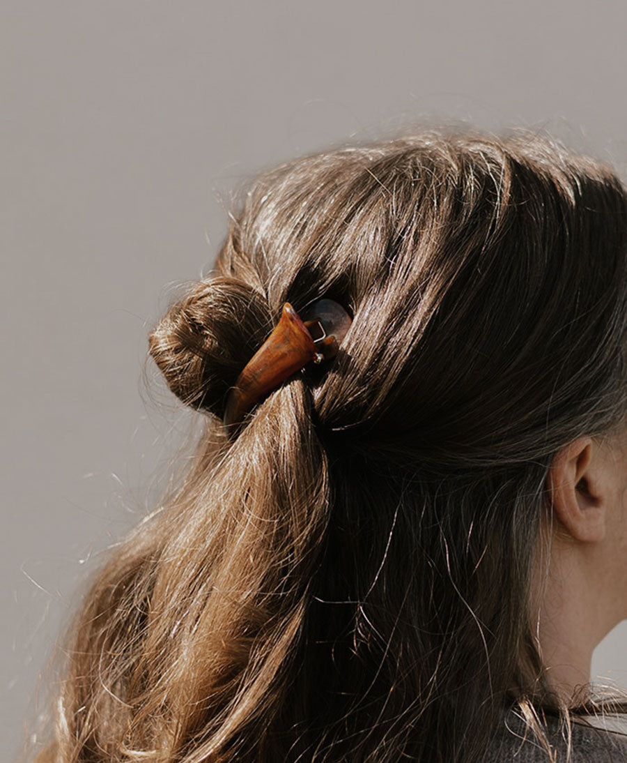 Haarclip AVA - Mahagoni Tortoise