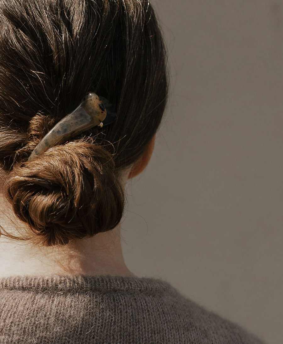 Haarclip AVA - Sandgrau Tortoise