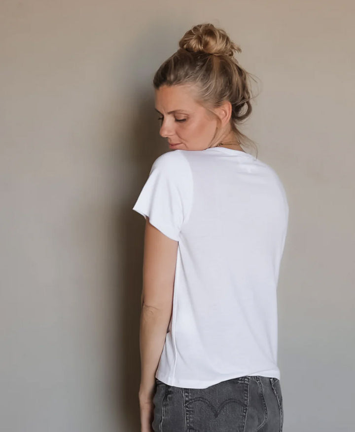 T-Shirt BALI aus Tencel - Weiss