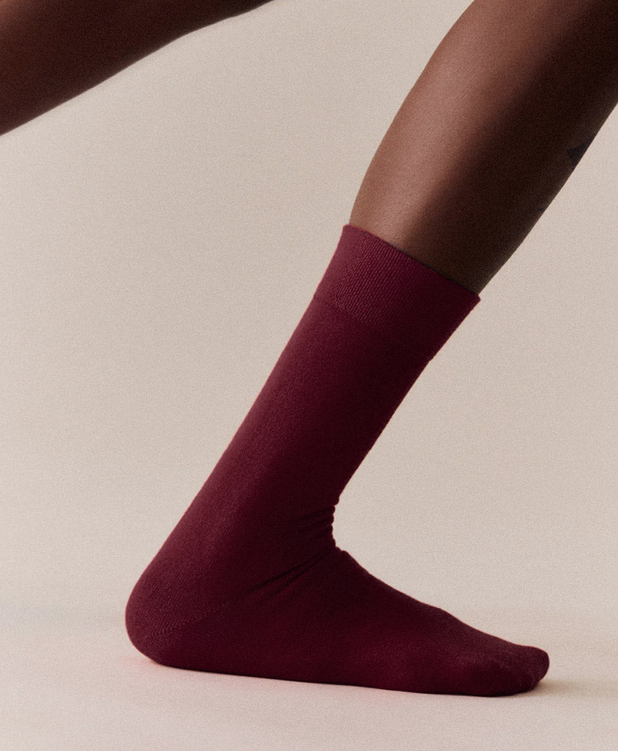 Bambus Socken - Burgunderrot