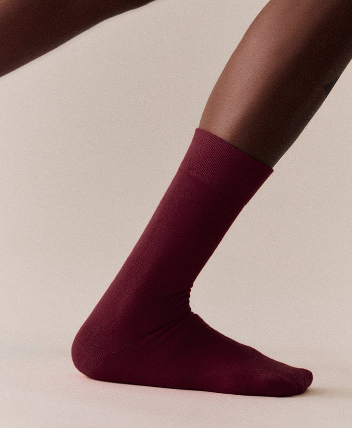 Bambus Socken - Burgunderrot