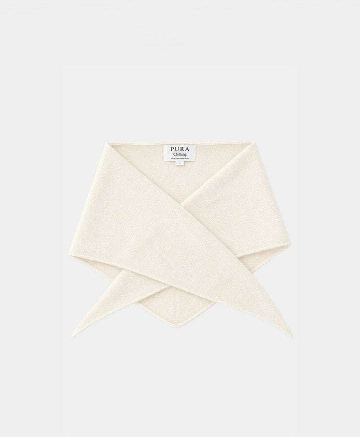 Triangel Strick-Bandana - Merino - Weiss