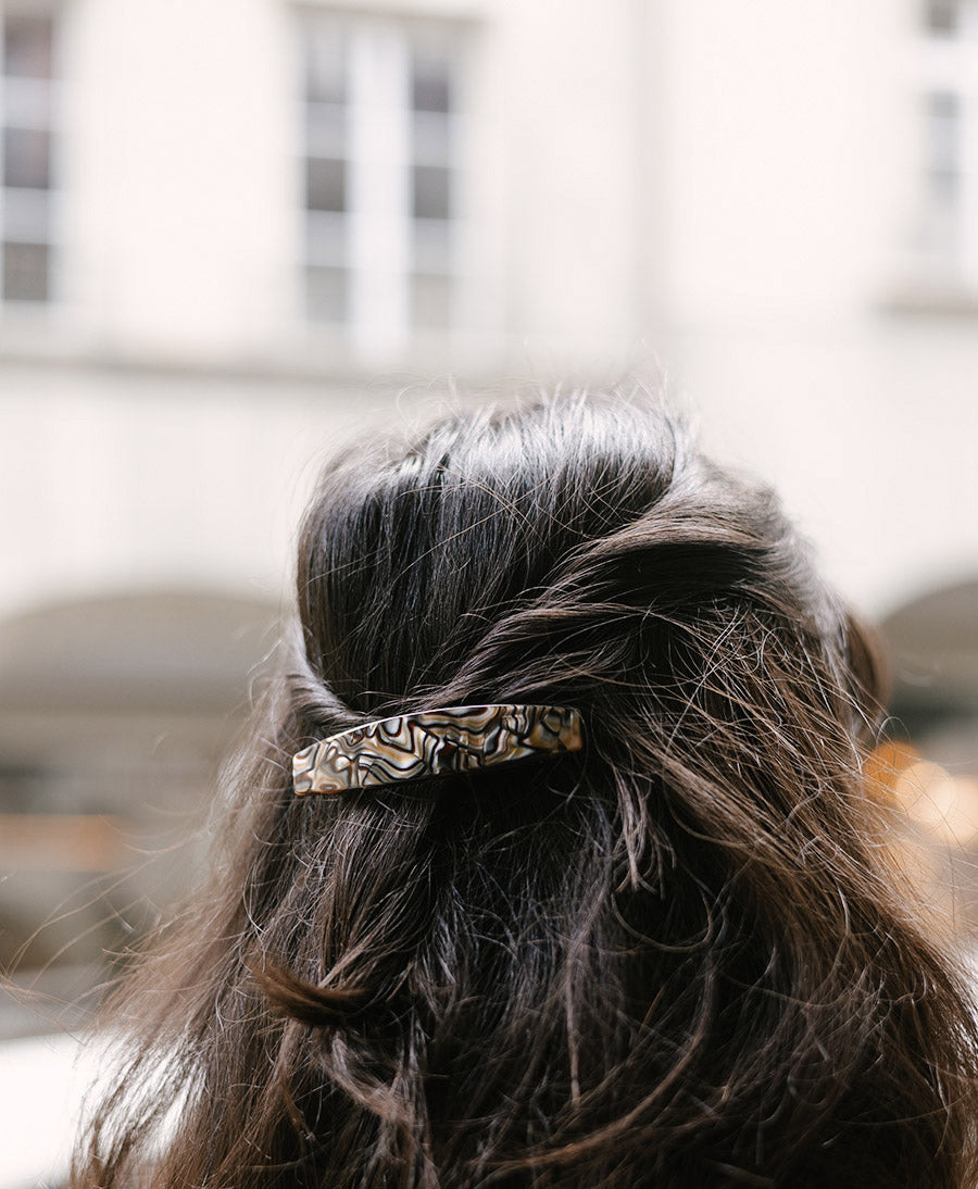 Haarclip MARIE aus Acetat - Onyx