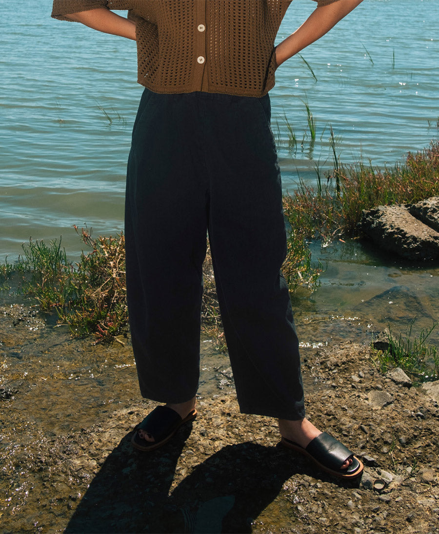 Denimhose - Faded Black Barrel Pant