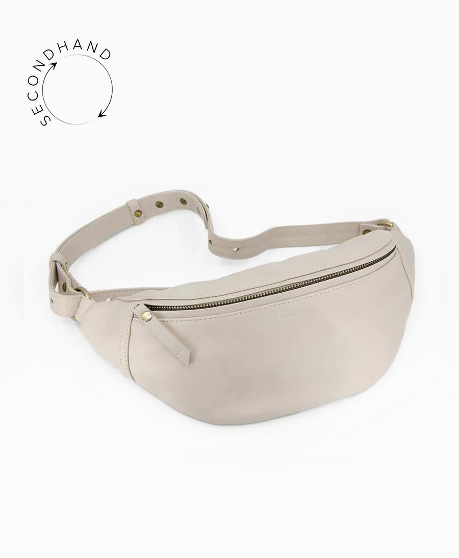 Bauchtasche aus Leder "The Atlas Cream" - Secondhand - MANDRN - clomes