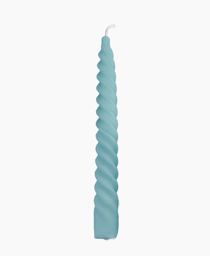 Spiral Stabkerze - Türkis