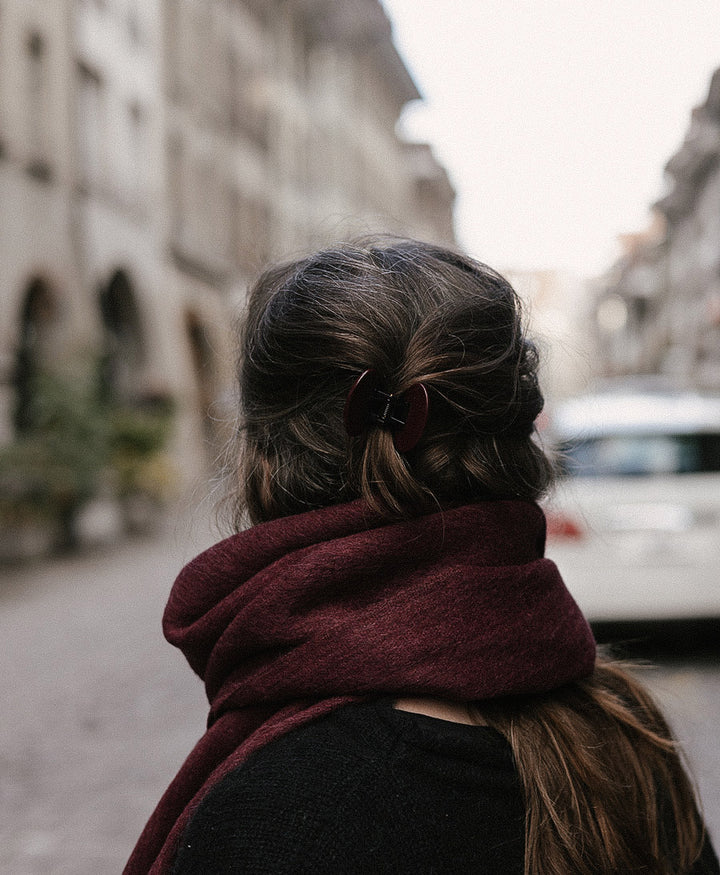 Haarklammer CARMEN (M) aus Acetat - Bordeaux