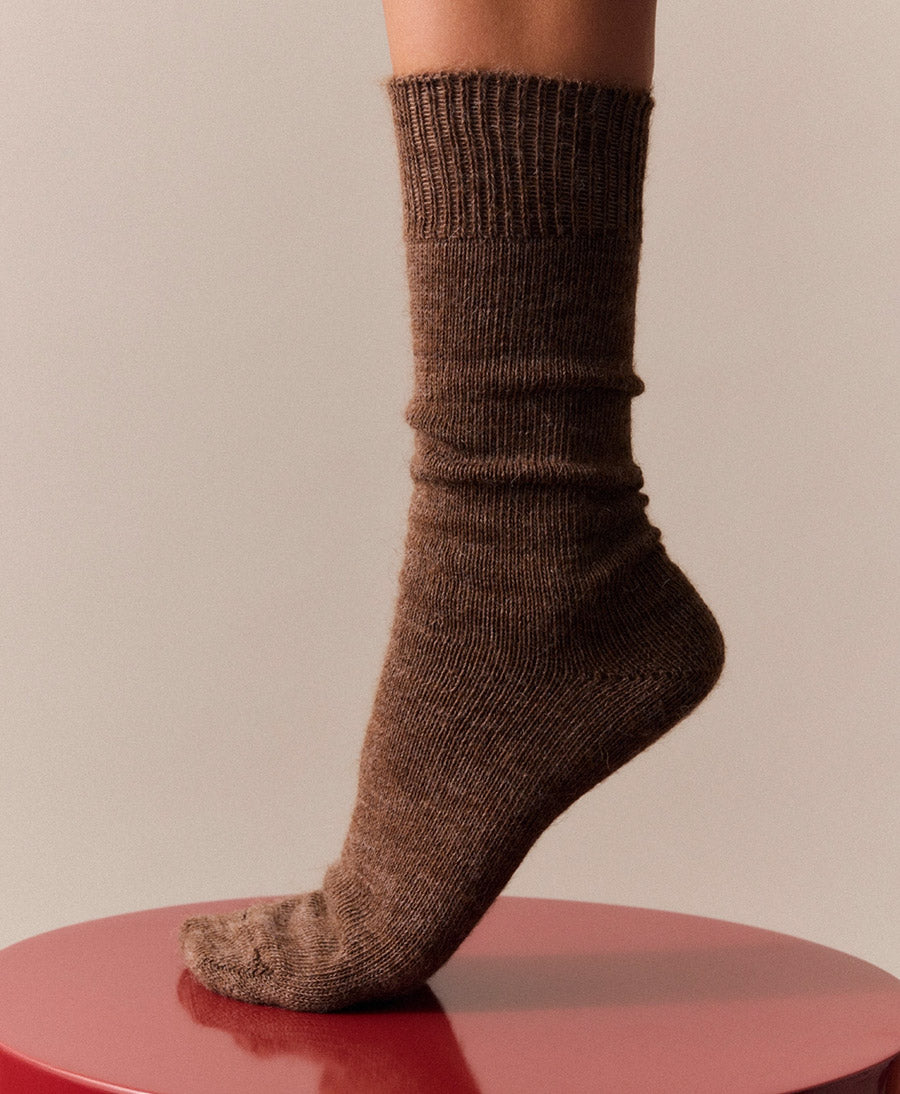 Alpaka Socken - Braun