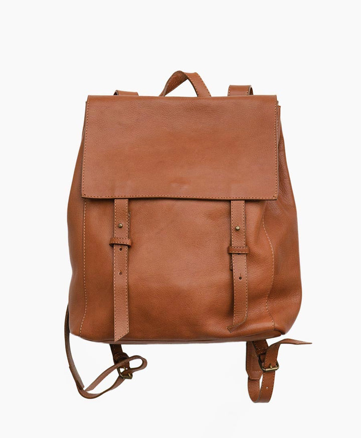 Brauner Lederrucksack - Secondhand - Le Bas - clomes