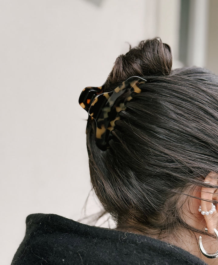 Haarklammer CLAIRE (L) aus Acetat - Tortoise