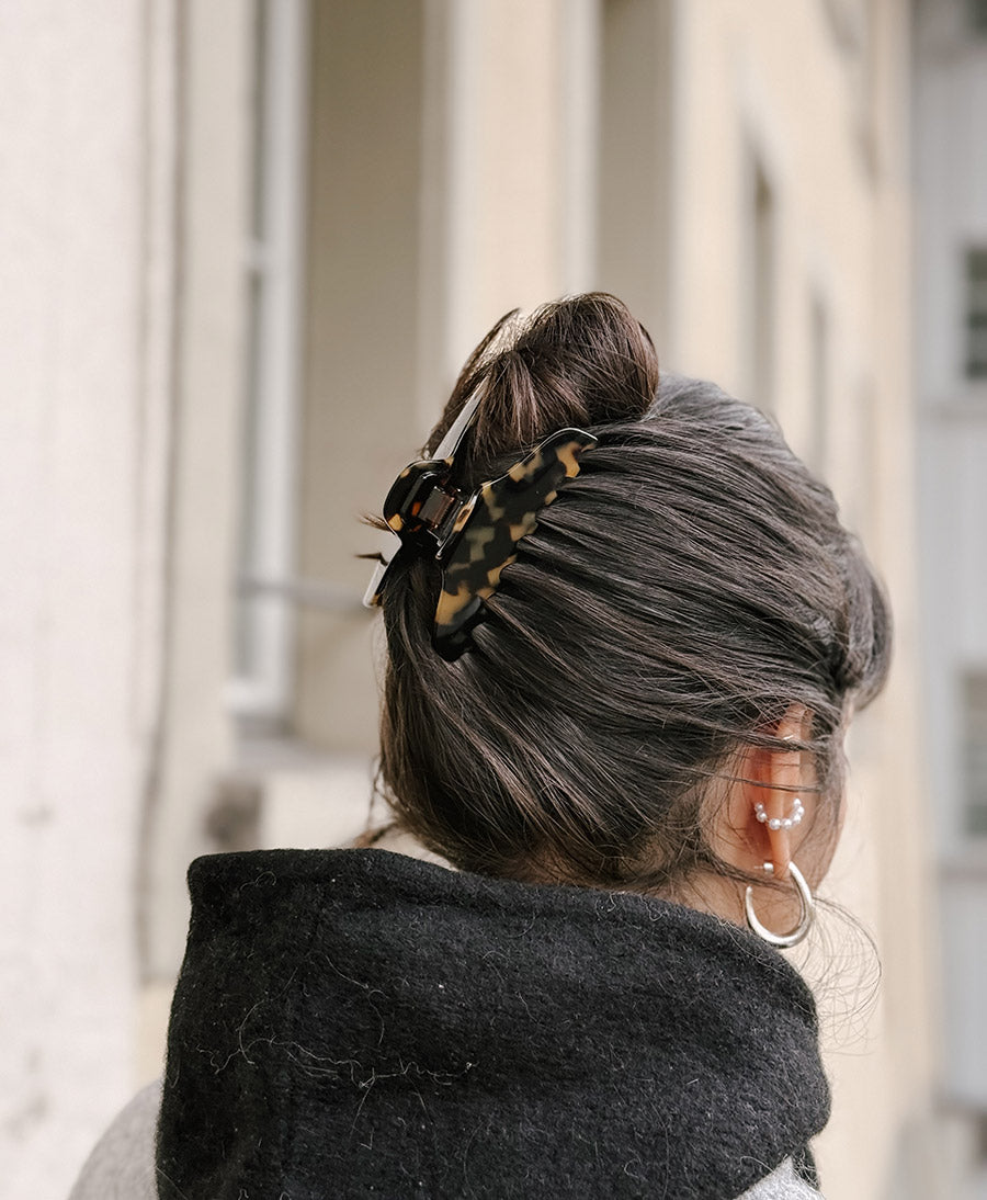 Haarklammer CLAIRE (L) aus Acetat - Tortoise