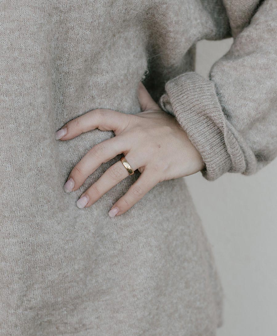 Breiter Fingerring LOU - Vermeil - Clomes - clomes