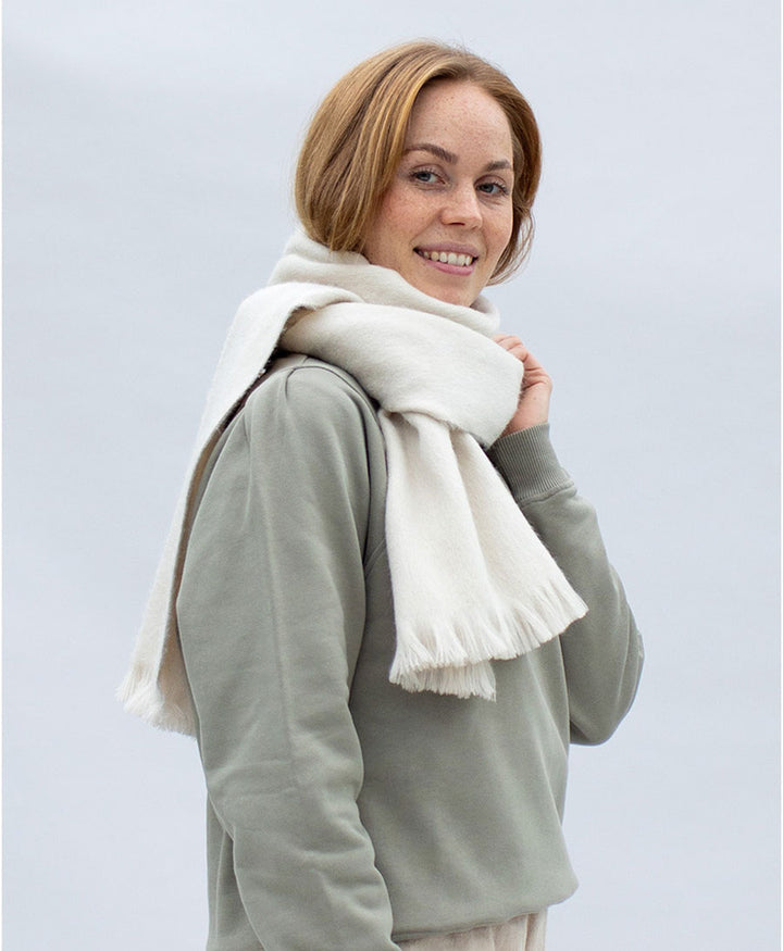 Halstuch Alpaka Schal Slim - Butter Cream