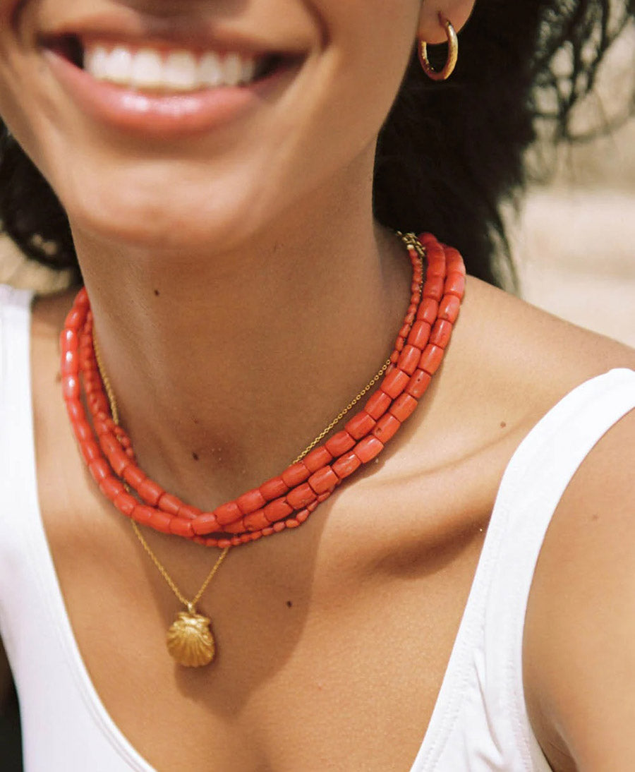 Halskette Choker - Coral