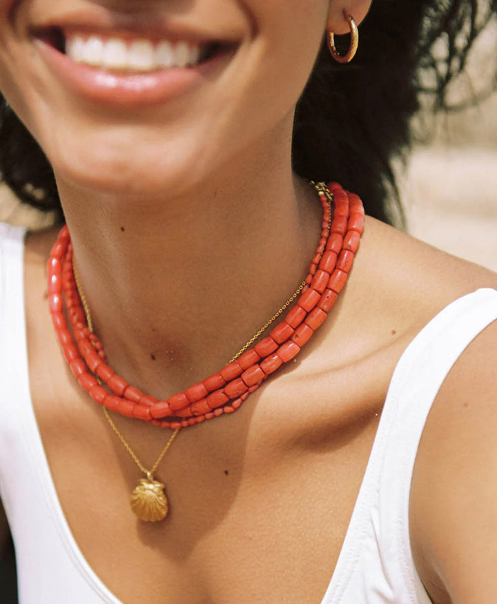 Halskette Choker - Coral