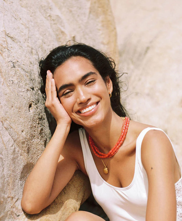 Halskette Choker - Coral