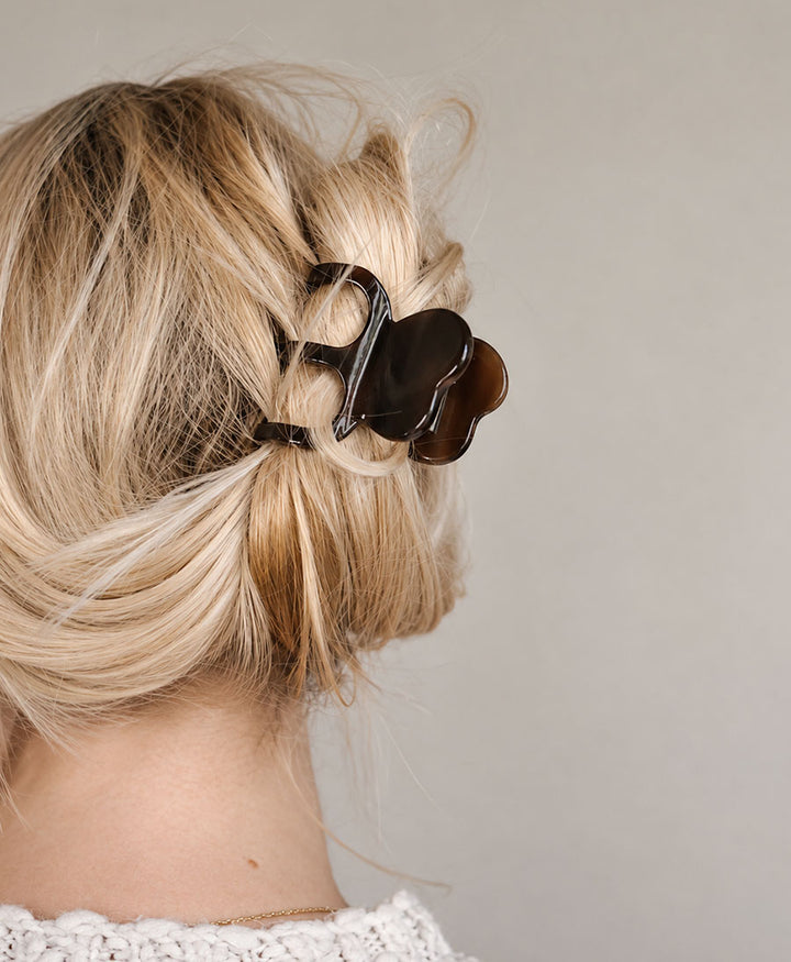 Haarklammer CAMIE aus Acetat - Mocca