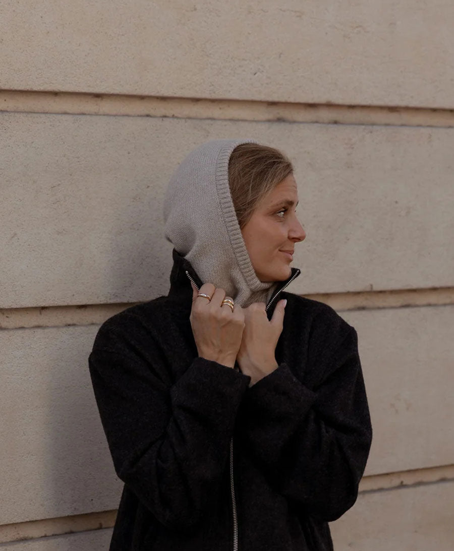 Balaclava - Kaschmir/Seide - Greige