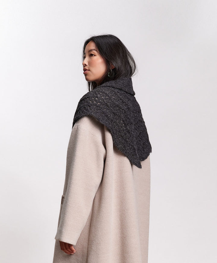 Strickschal GUADALUPE Throw - Anthrazit