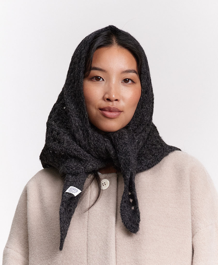 Strickschal GUADALUPE Throw - Anthrazit