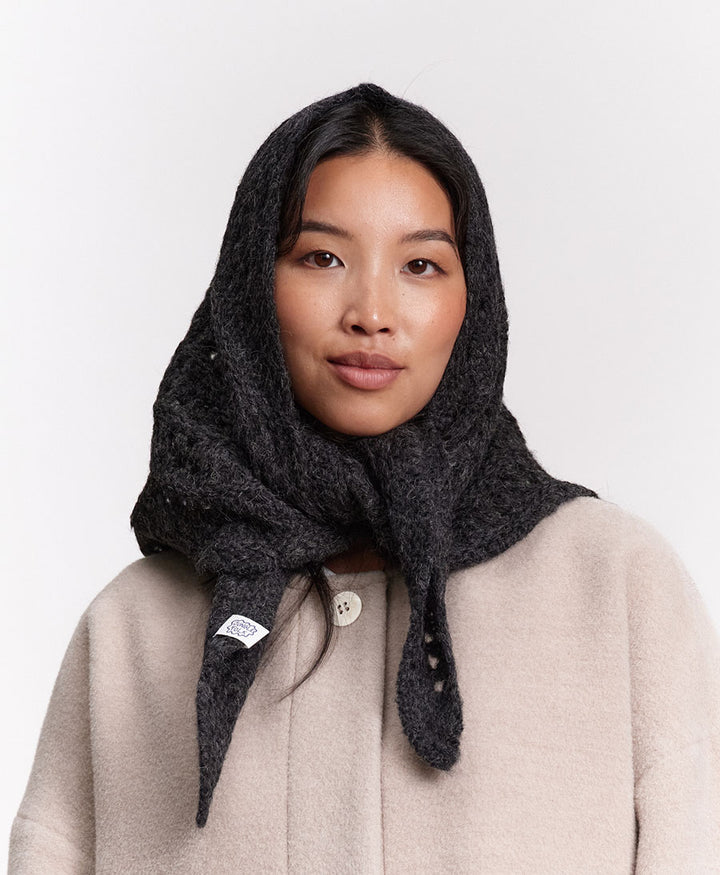 Strickschal GUADALUPE Throw - Anthrazit
