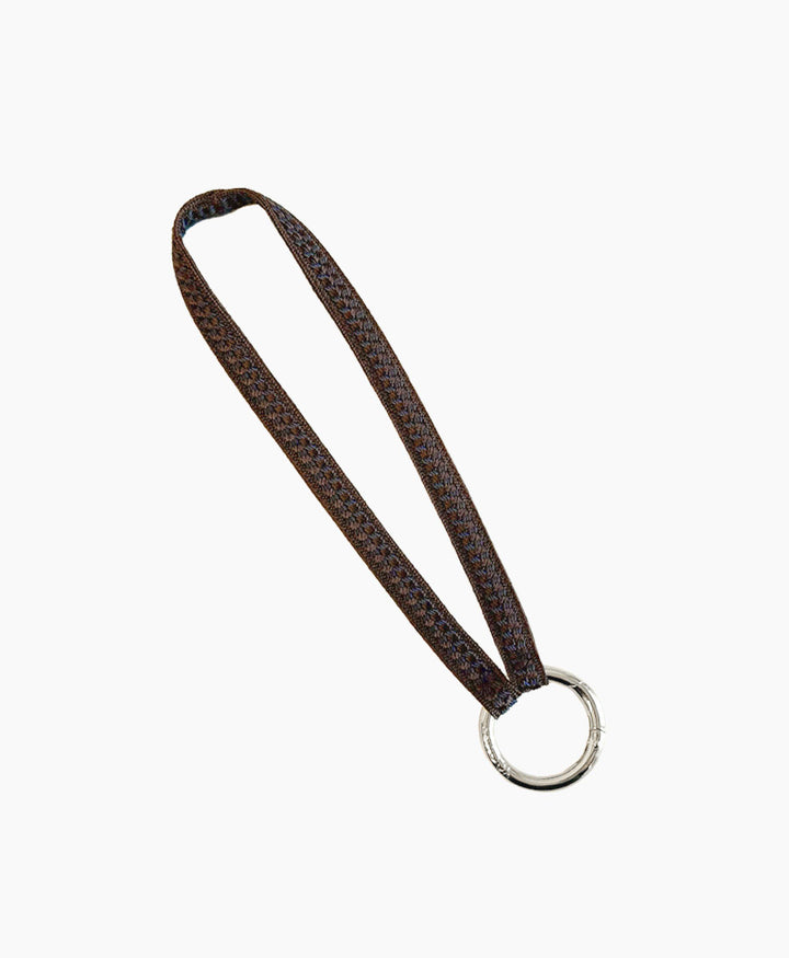 Kurzes Schlüsselband "Zahra Mini" mit silbrigem Karabiner - Nightingale