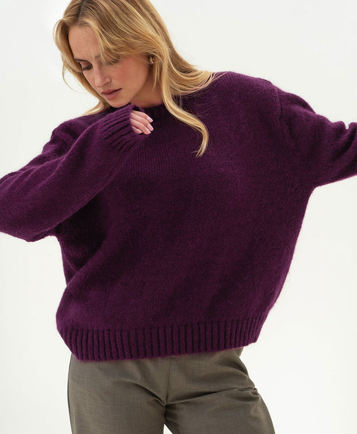 Strickpullover Claudia - Aubergine