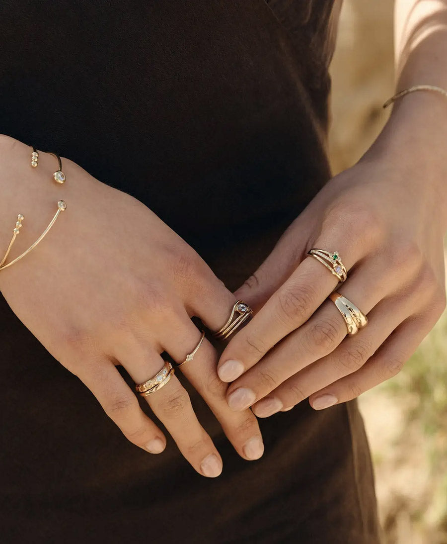 Fingerring vergoldet - Brise