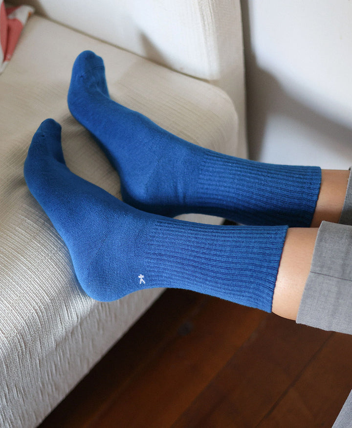 Tennis Sportsocken Bio-Baumwolle - Blau