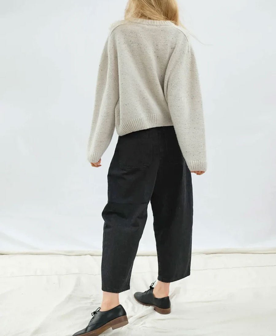 Denimhose - Faded Black Barrel Pant - Micaela Greg - clomes