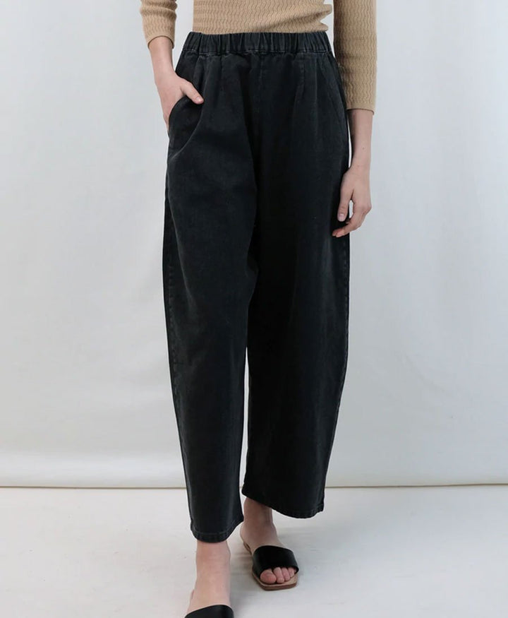 Denimhose - Faded Black Barrel Pant - Micaela Greg - clomes