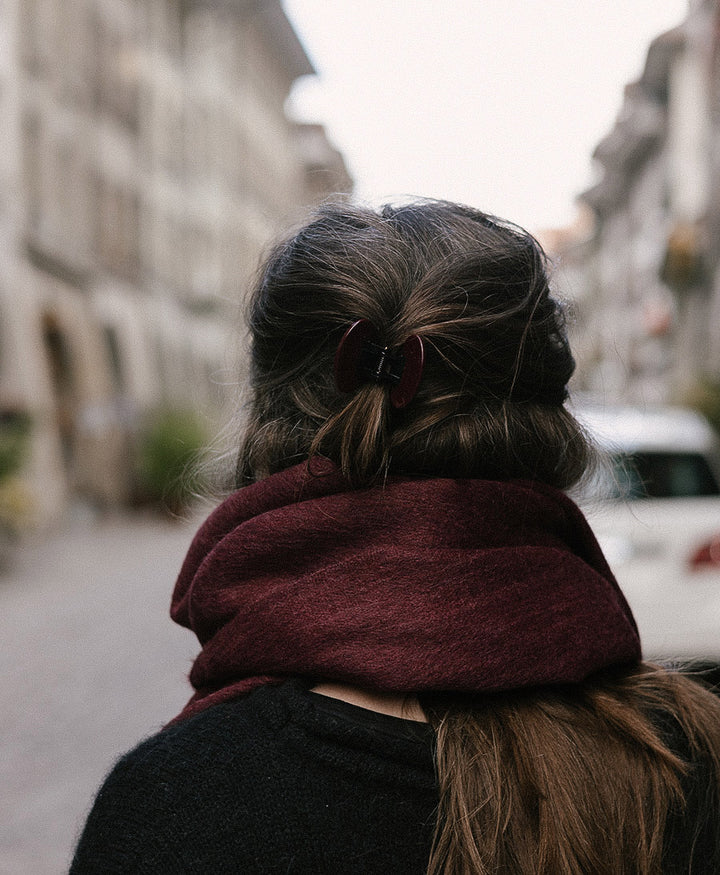 Haarklammer CARMEN (M) aus Acetat - Bordeaux