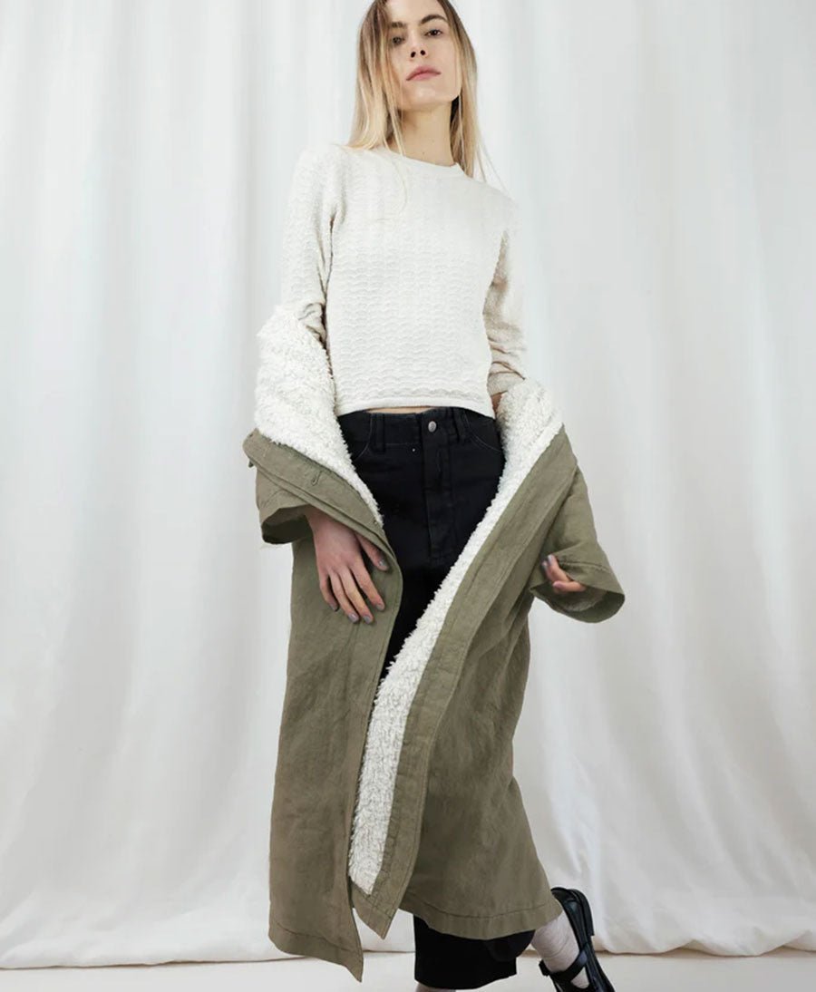 Feinstrick Top - Lace Knit Top Cream - Micaela Greg - clomes