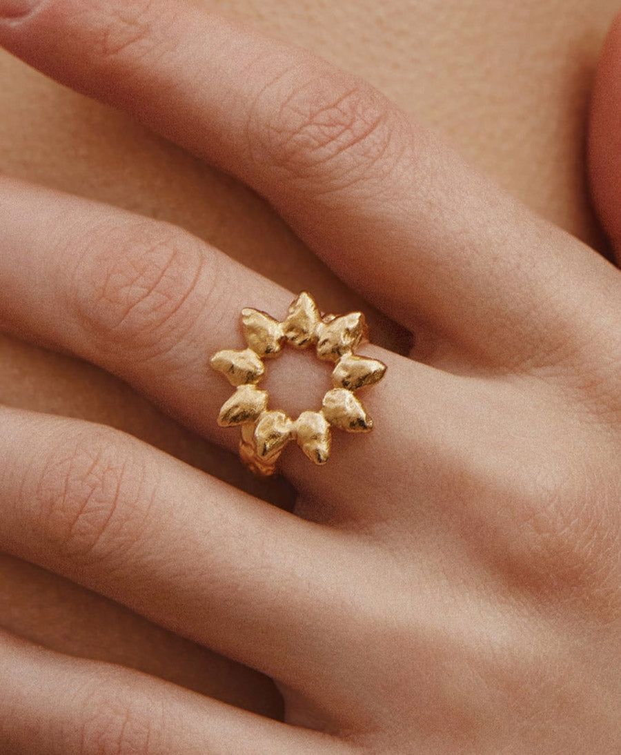 Helia Fingerring vergoldet