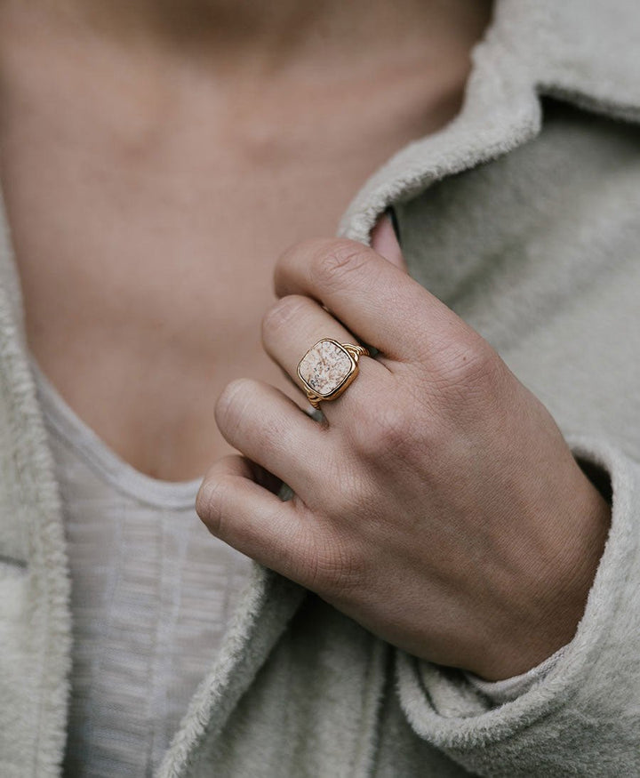 Fingerring - Delphine Deux Beige - MIMI ET TOI - clomes