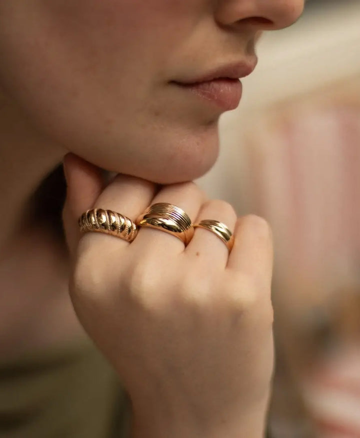 Fingerring vergoldet - Sablée