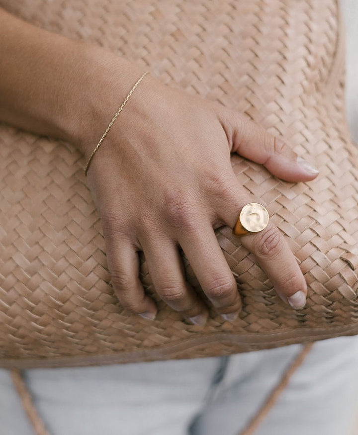 Fingerring / Siegelring LUNA - Vermeil - Clomes - clomes
