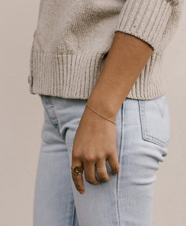 Fingerring / Siegelring LUNA - Vermeil - Clomes - clomes