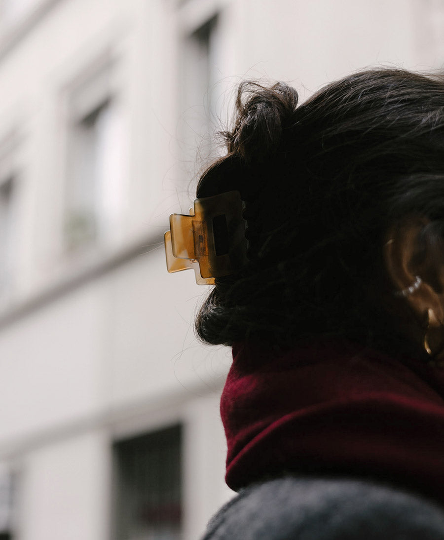 Haarklammer FRANCA aus Acetat - Bernstein